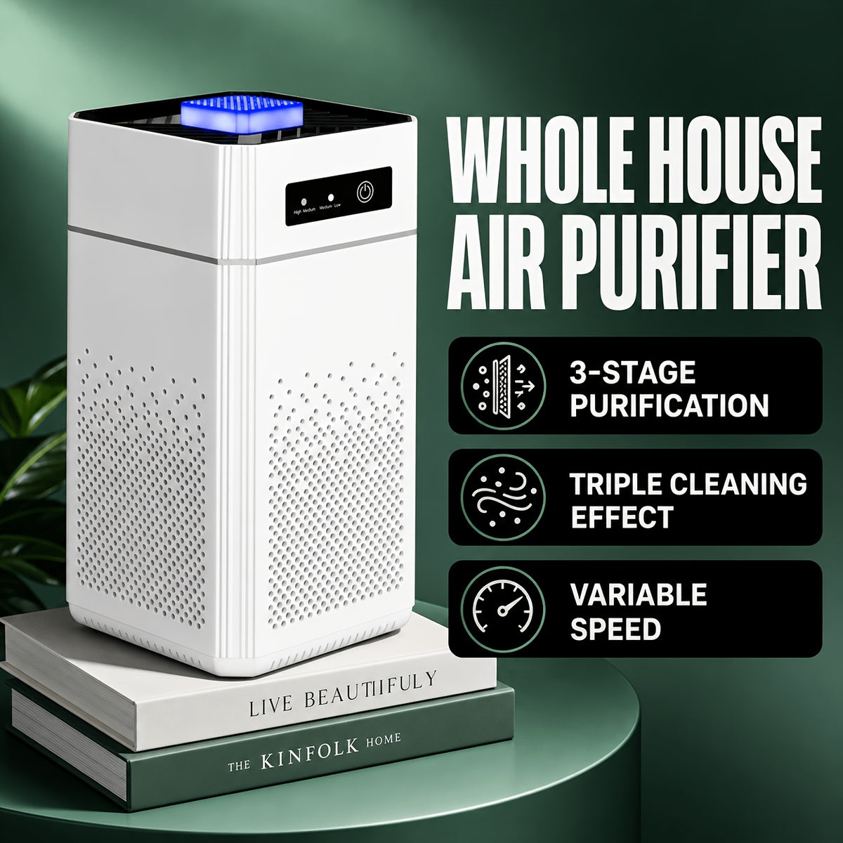portable     h13 grade true hepa filter