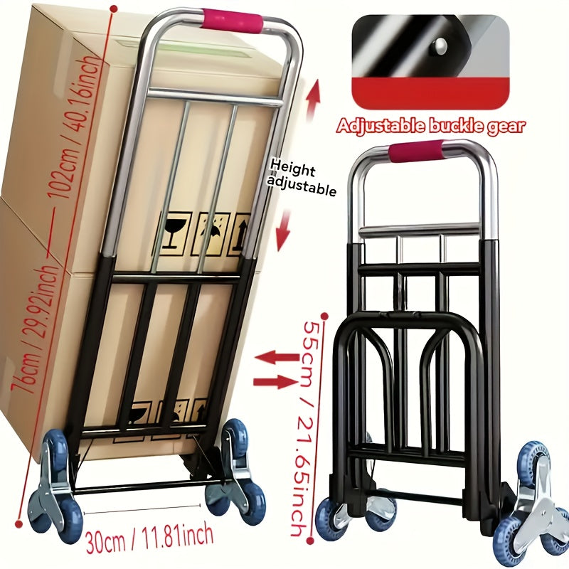 heavy duty folding trolley   adjustable buckles stair