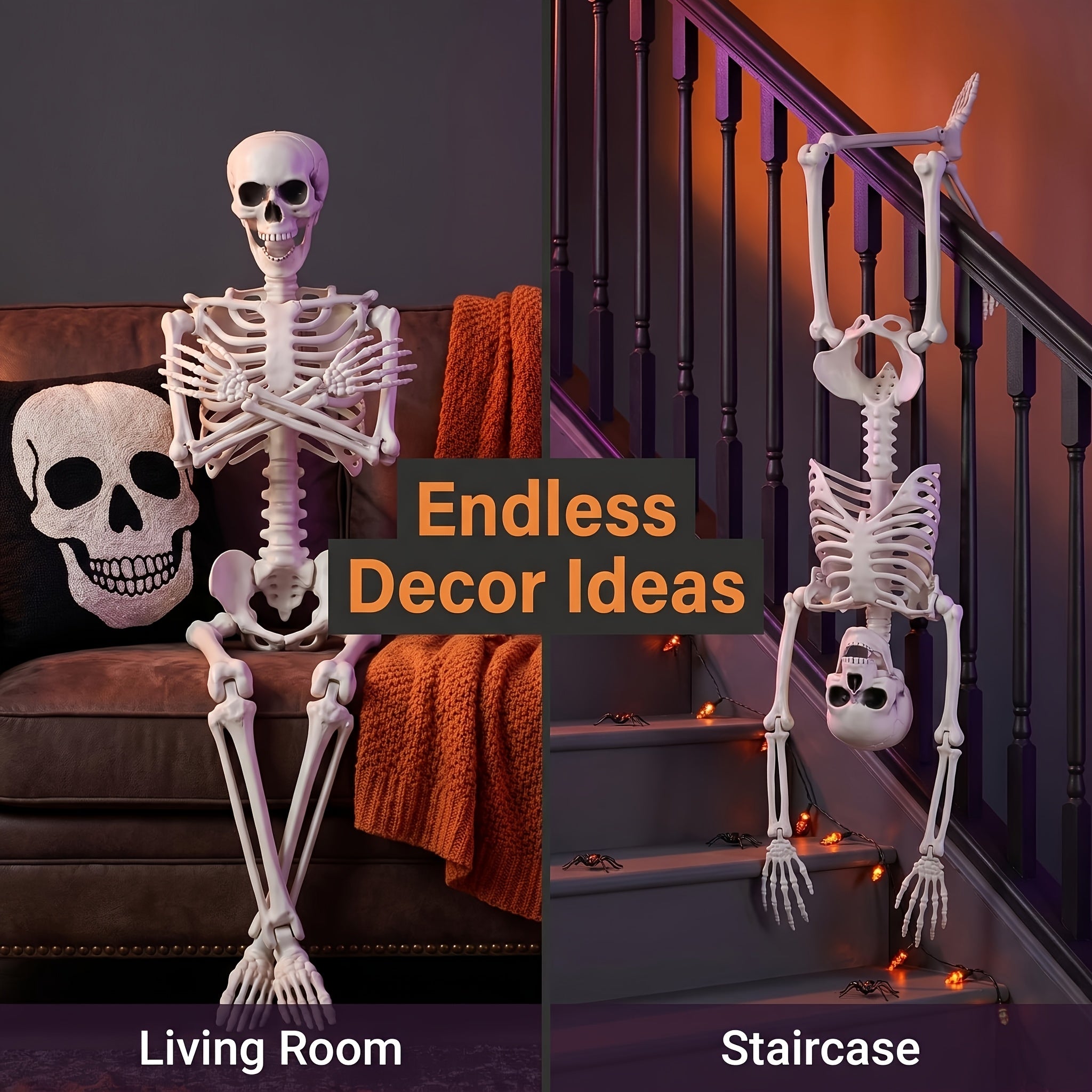 realistic outdoor wall mounted skeleton statue