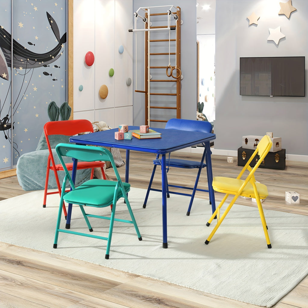 colorful folding table chair set lightweight compact easy