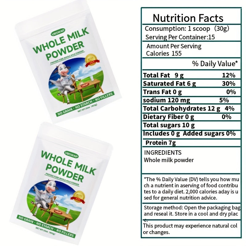 whole milk powder 1lb no additives   source