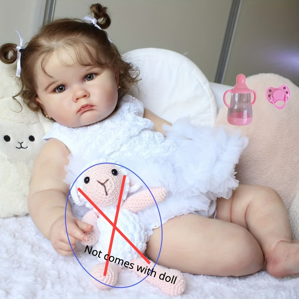 realistic 60cm 24inch soft vinyl   fat big doll 3d