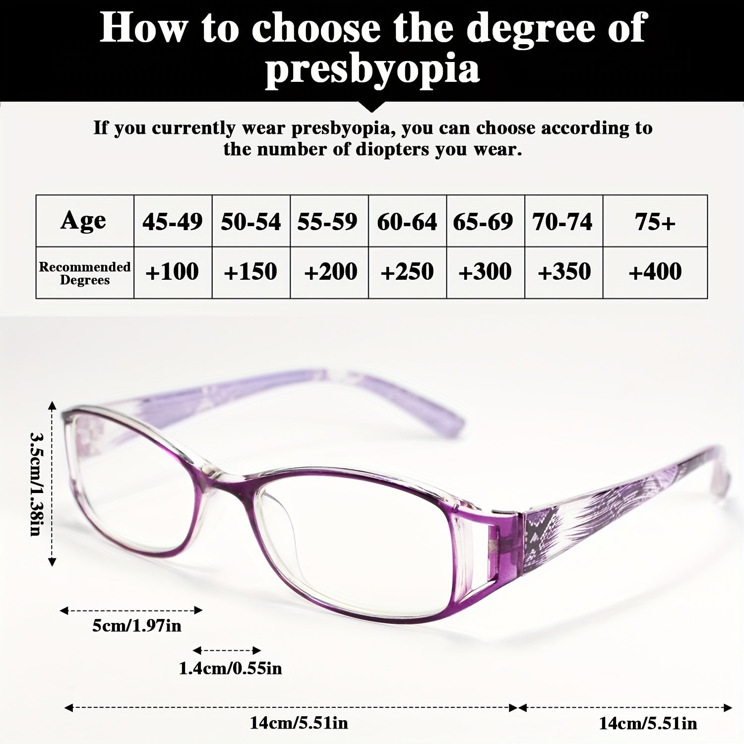 8pcs color striped reading glasses suitable men women