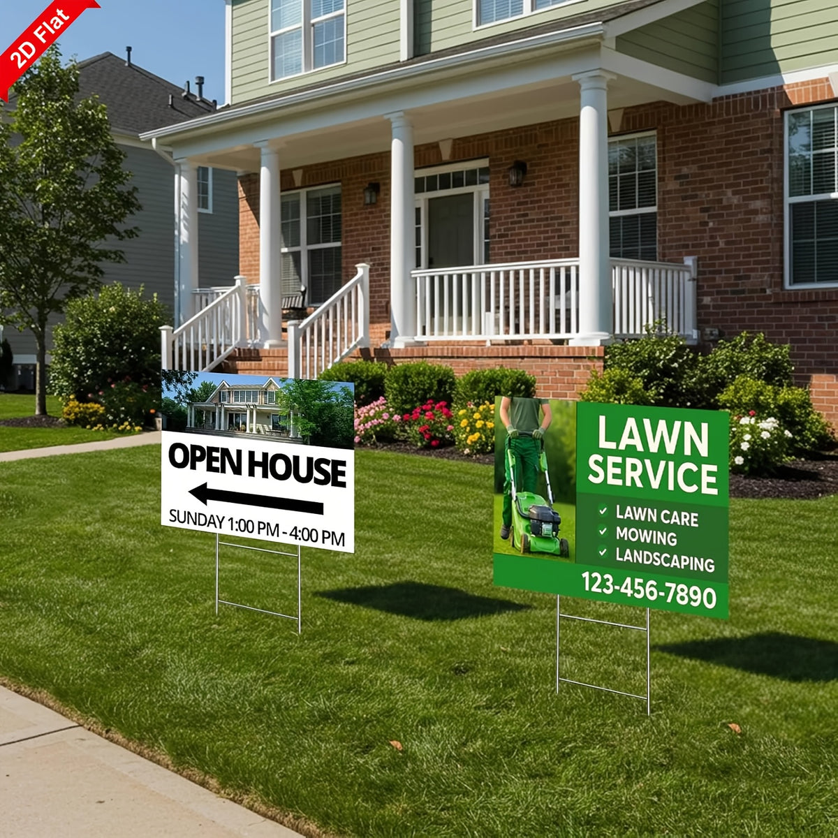 2d flat 2d flat custom yard sign 6 pack 18 x24 corrugated