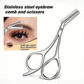 stainless steel eyebrow scissors built in brow comb 1pc