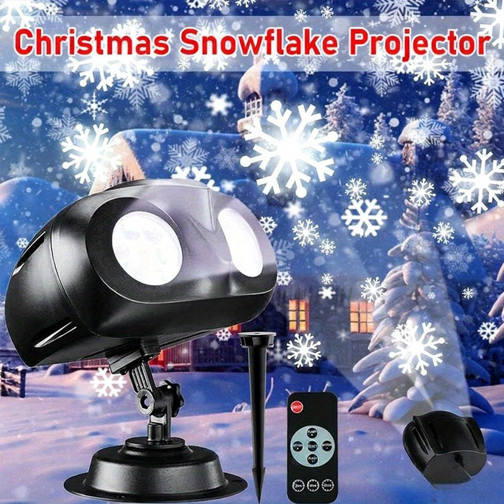 snowflake projector light rotating effect decoration