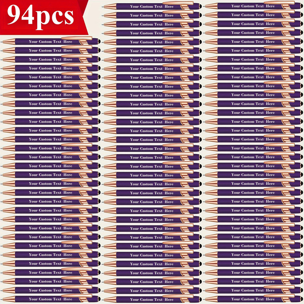 94pcs custom engraved ballpoint pens personalized names text