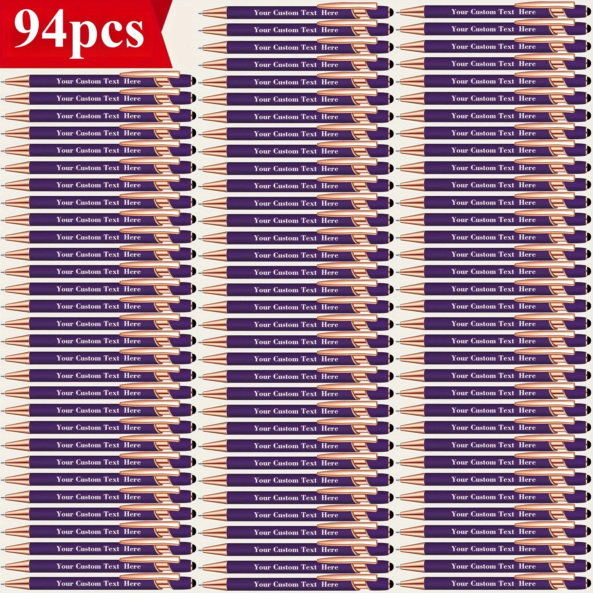 94pcs custom engraved ballpoint pens personalized names text