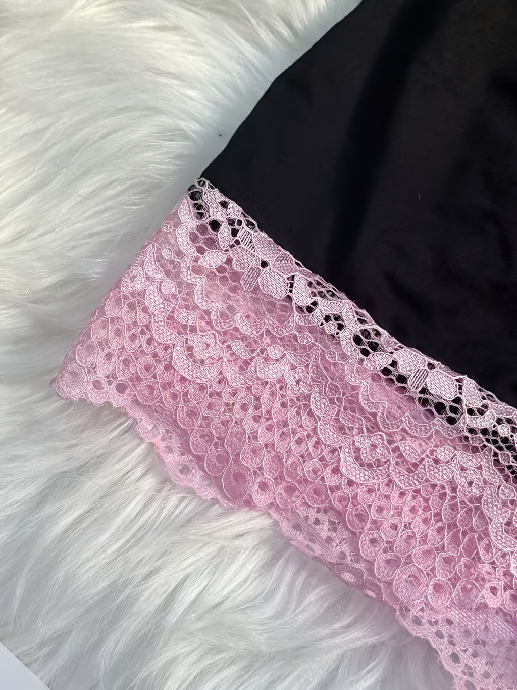 summer 2pcs set color block lace spliced bow