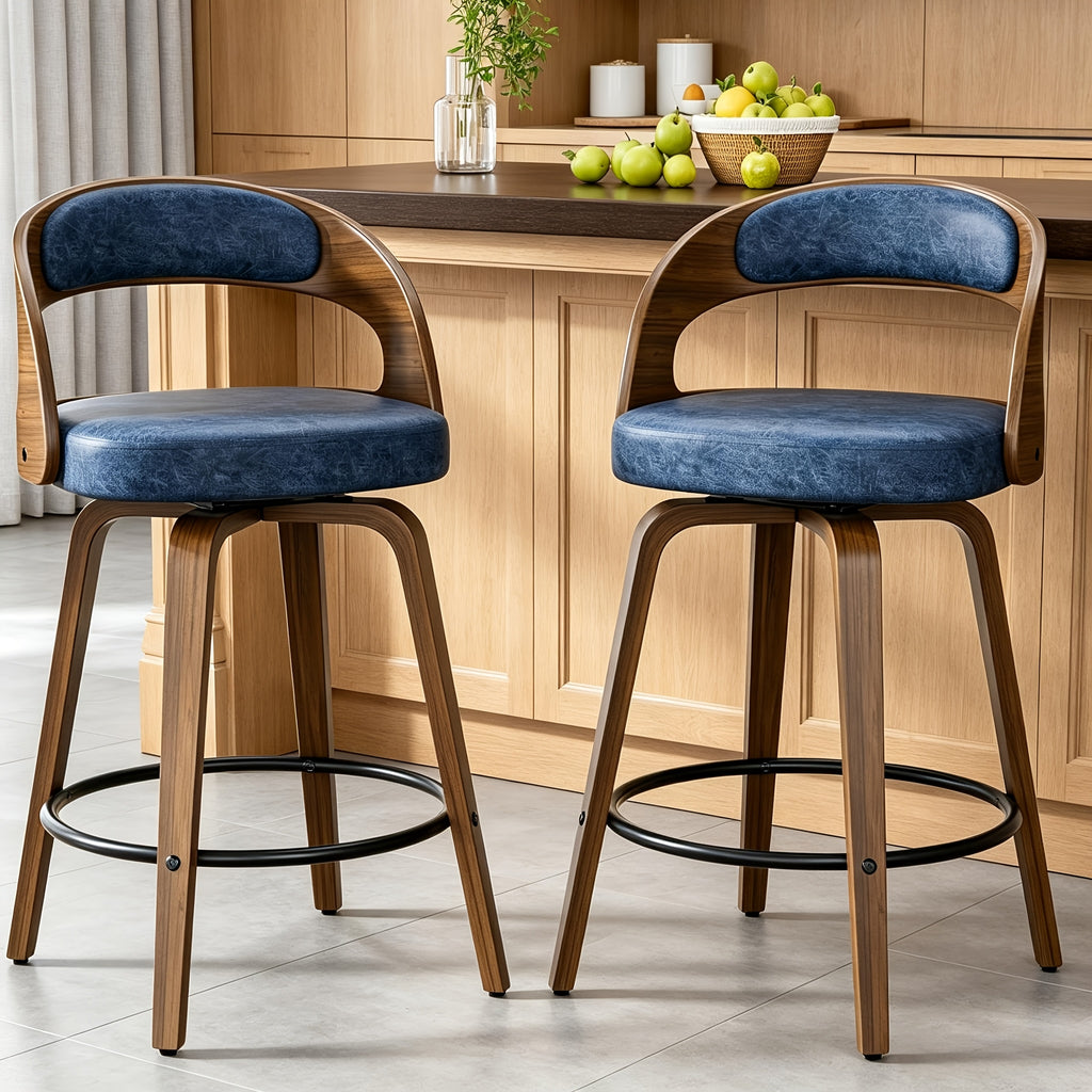 modern 26 counter height bar stools set 2 ergonomic