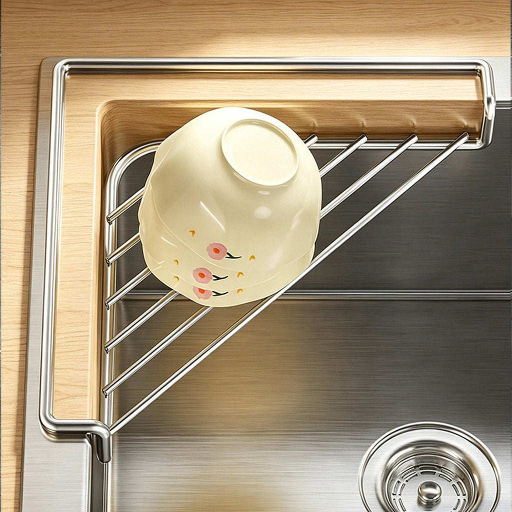 1pc corner sink storage rack heavy duty stainless steel sink