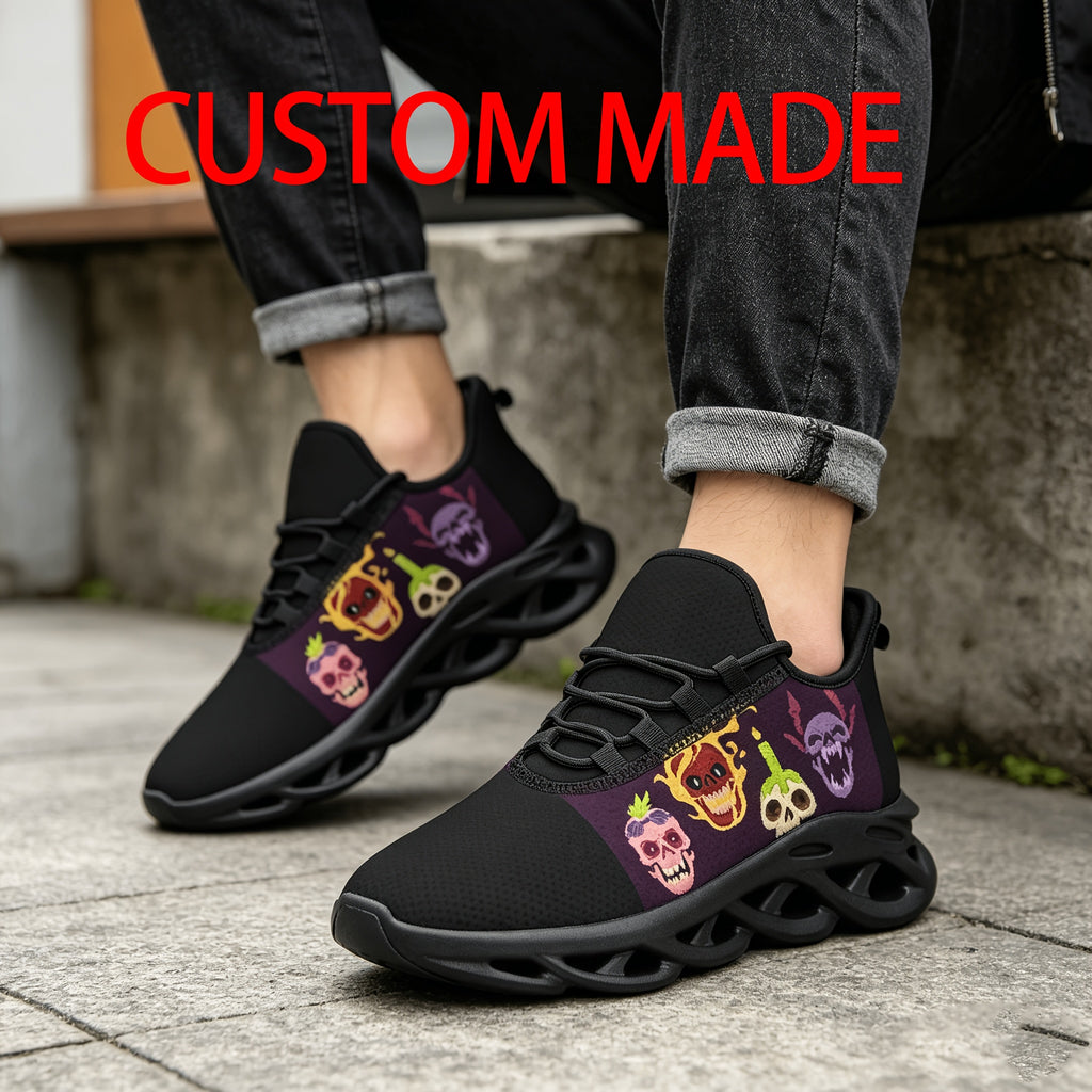 mens plus size custom casual sneakers breathable fabric