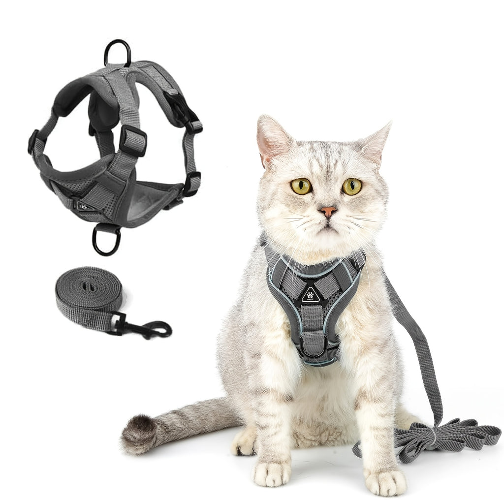 cat harness leash walking escape proof soft adjustable vest