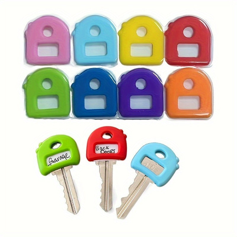 16pcs random color 8 keychains 8 cards labeled keychains
