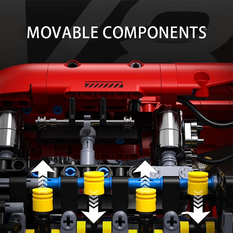 v8 red   model 1289 1370pcs v4 engine 1001pcs a