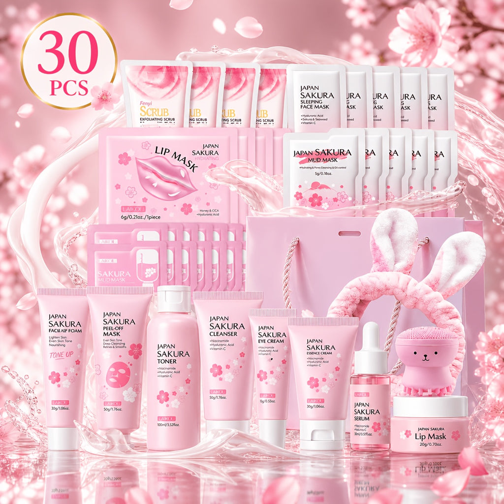 30pcs sakura light beige care set