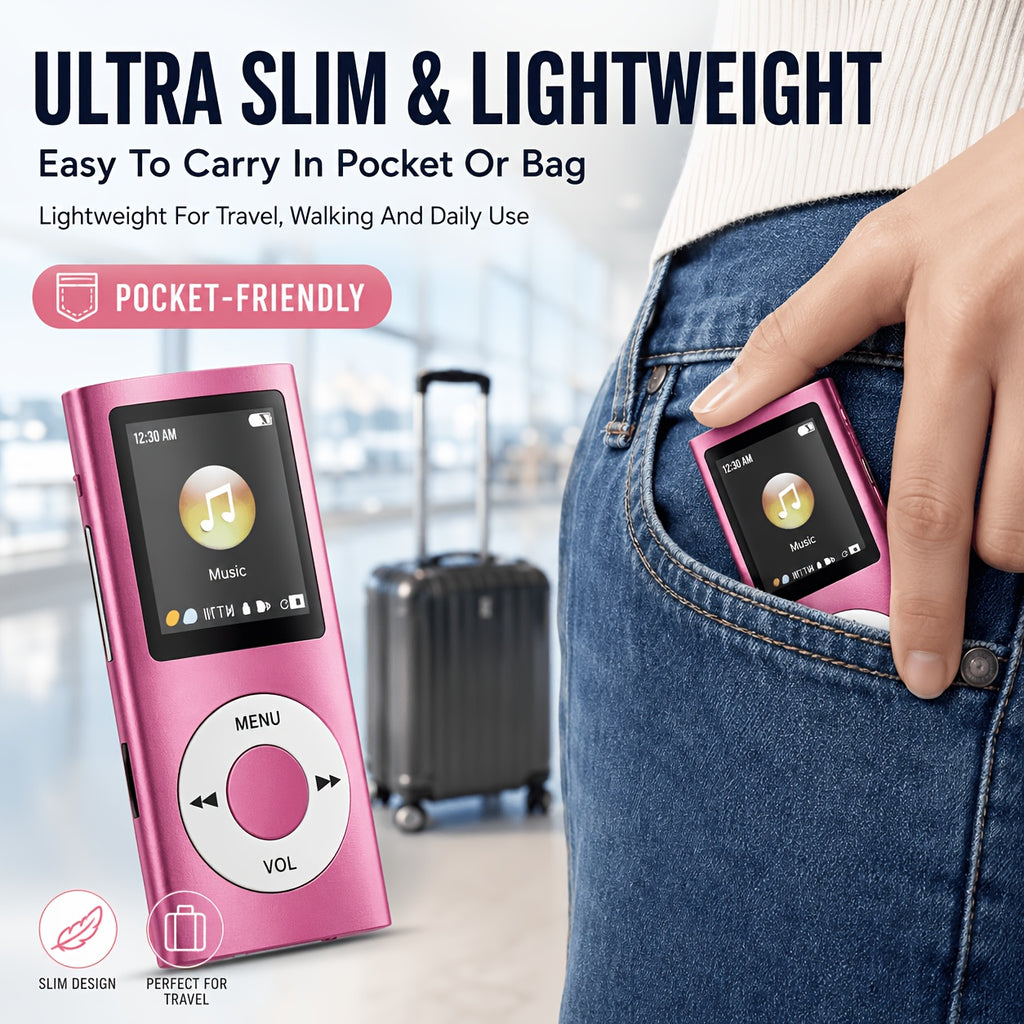 portable mp3 player stylish   a 1 8 inch lcd screen