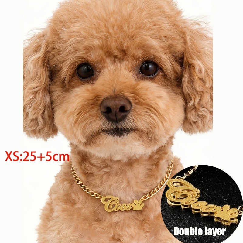 custom name necklace   thick chain suitable dogs