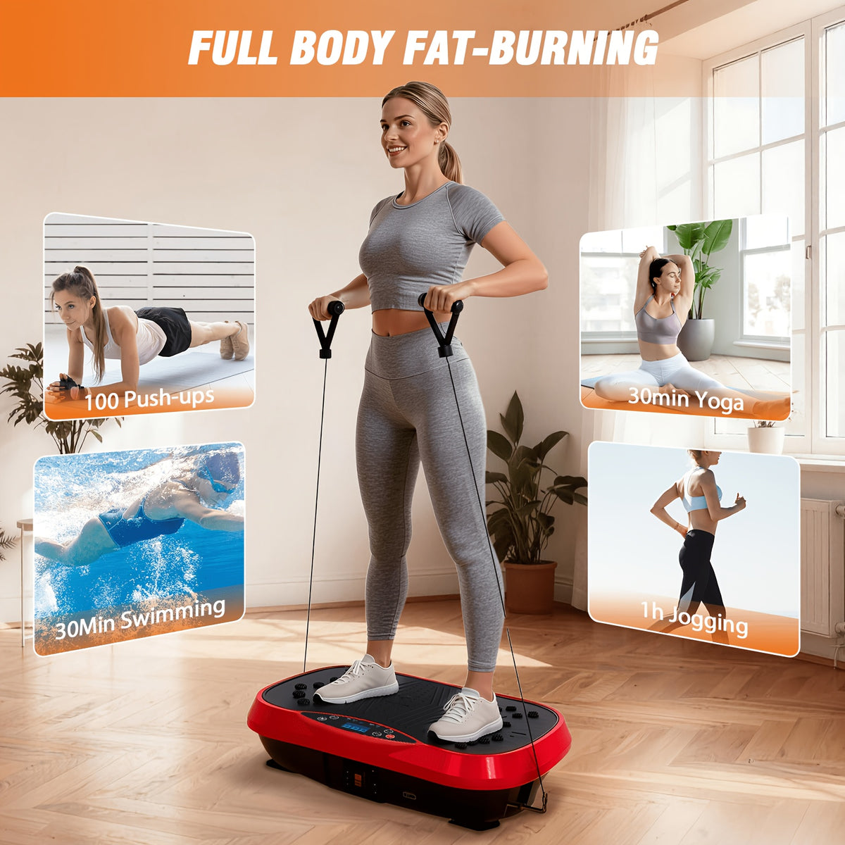vibration plate exercise machine full body workout vibration