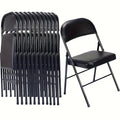 12 pack black folding chair set padded folding chairs steel