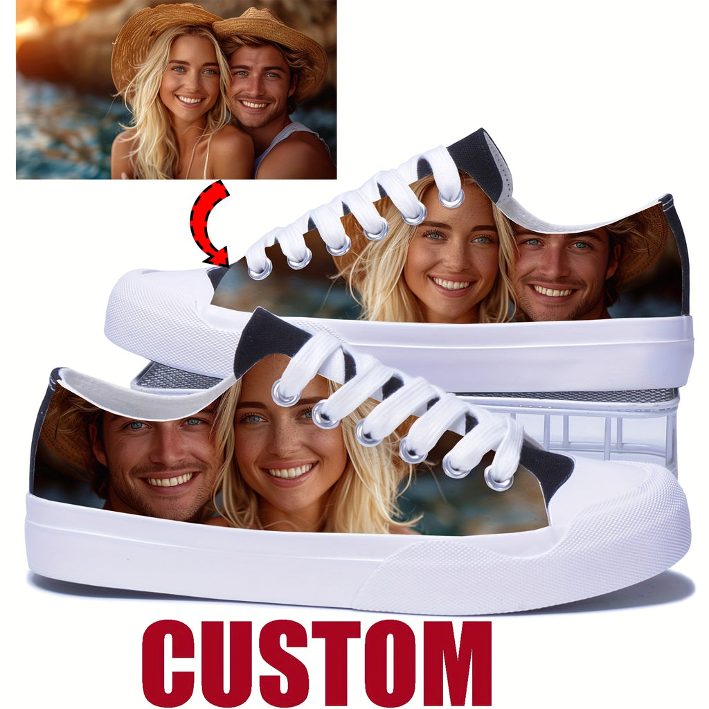 custom photo image white low top white high top black high