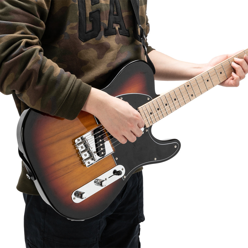 maple fingerboard dtl electric guitar   pickup sunset color