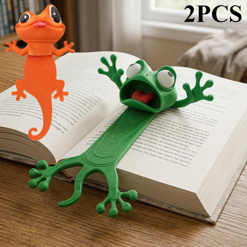 2pcs 3d cartoon frog   bookmark weird animal cute