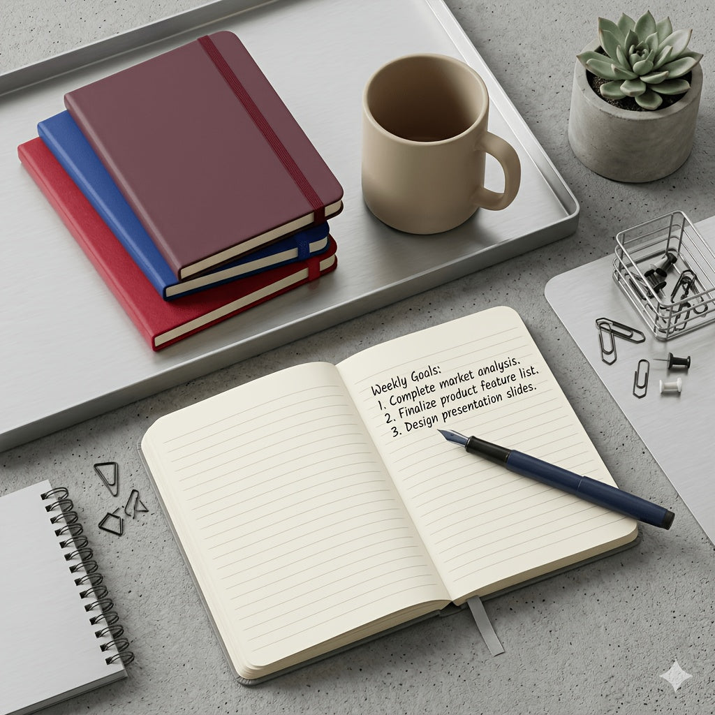 set  6 pu leather bound journals featuring 160 pages
