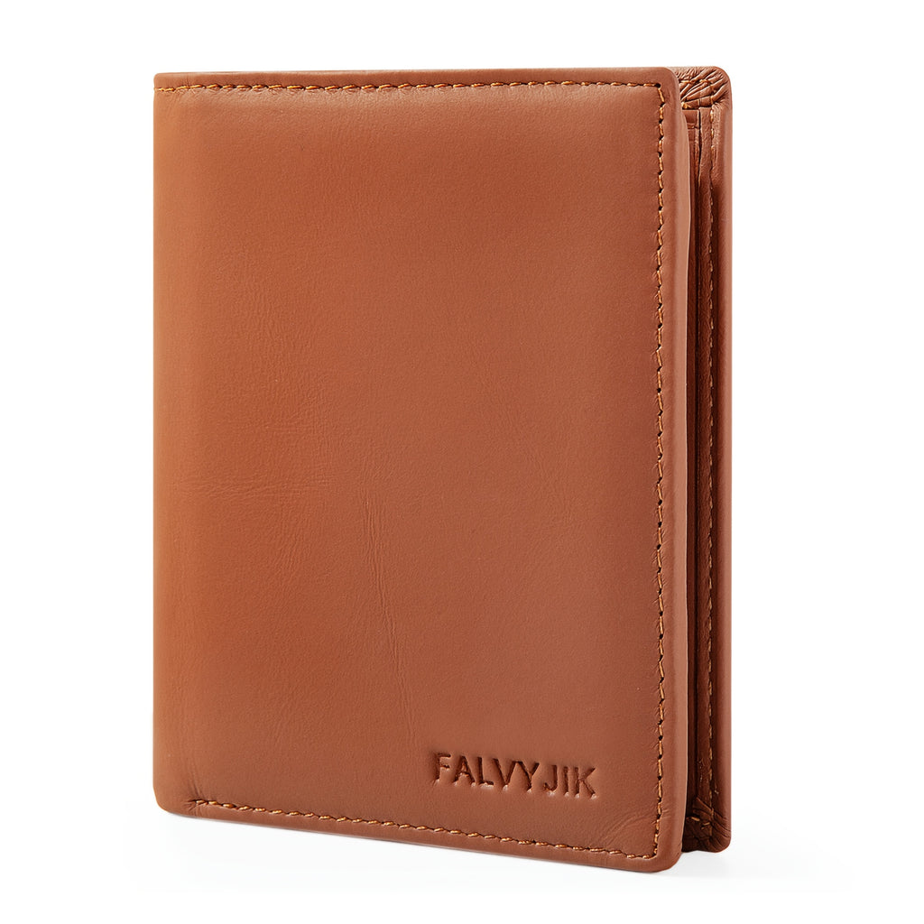 1pc genuine leather wallets men vintage thin vertical short