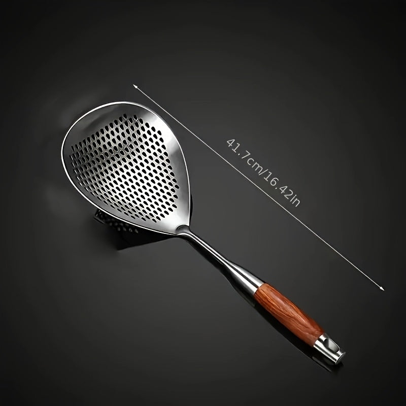 large stainless steel colander skimmer durable kitchen