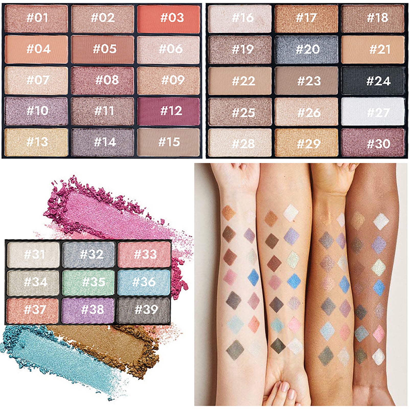 professional makeup kit women full kit mirror 58 colors in