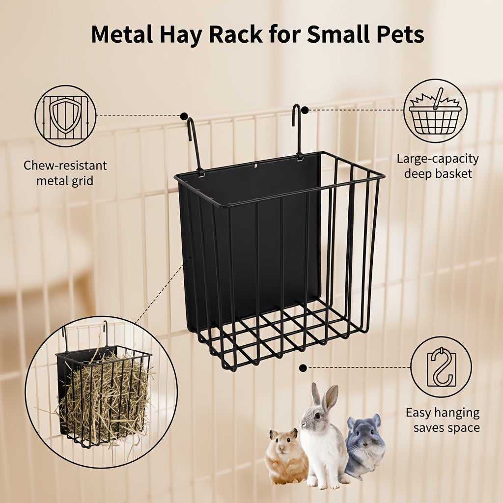 1pc rabbit hay feeder rabbit supplies accessories metal