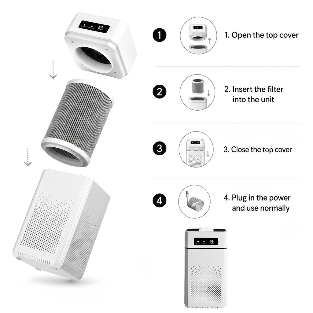 portable     h13 grade true hepa filter