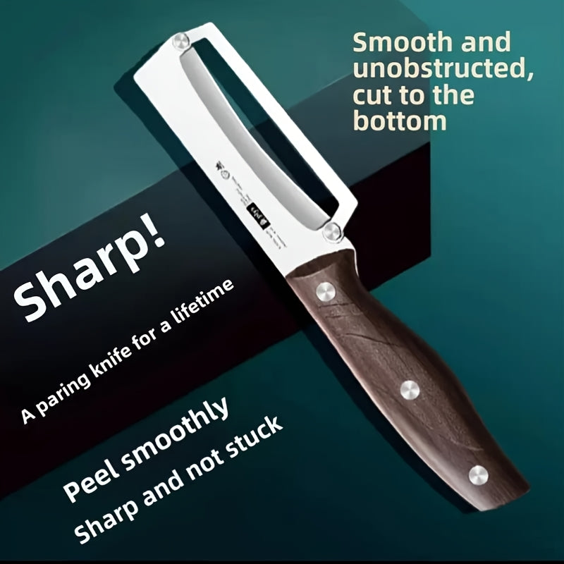 2pcs stainless steel wooden handle peeler commercial