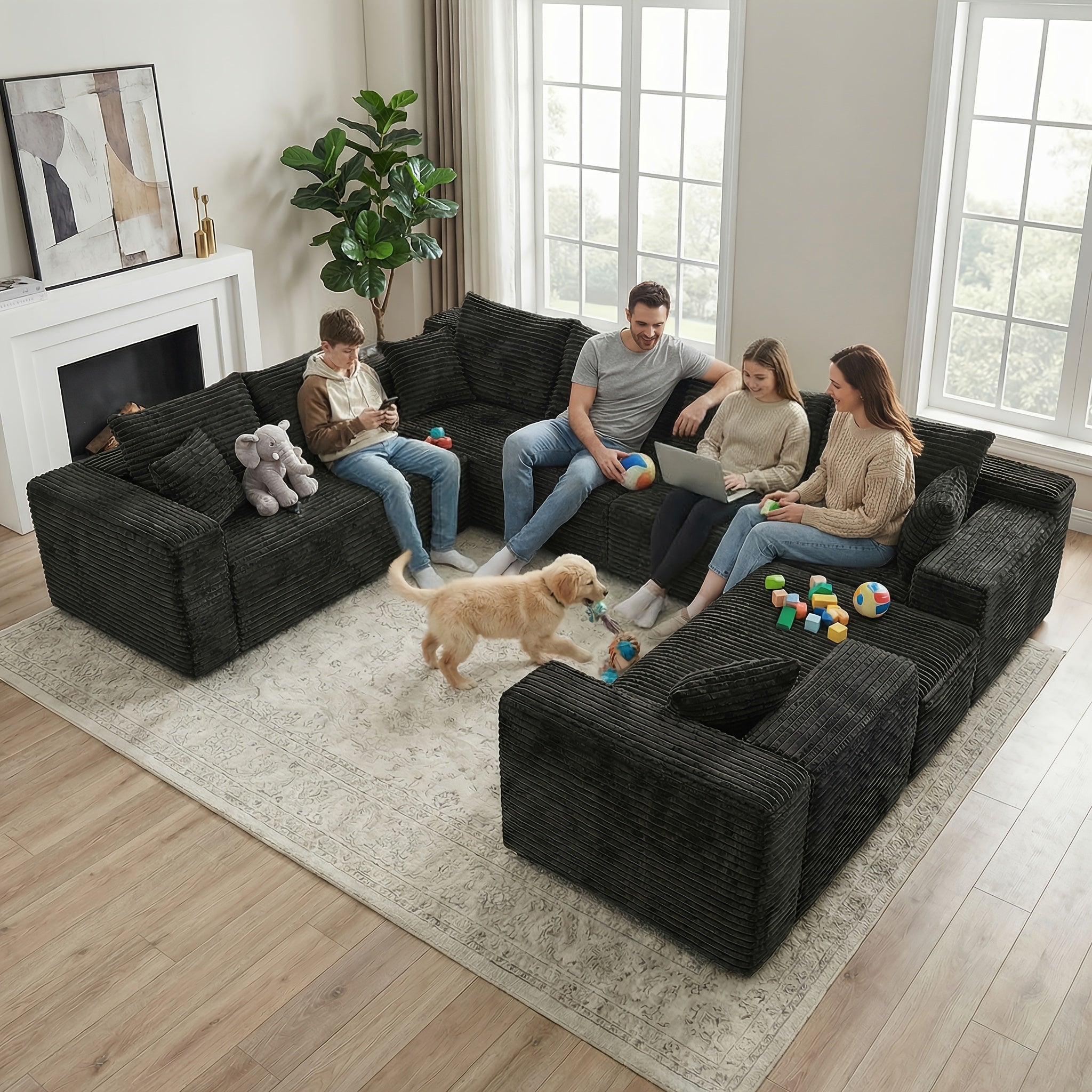 210 inch large u shaped modular sectional sofa suitable