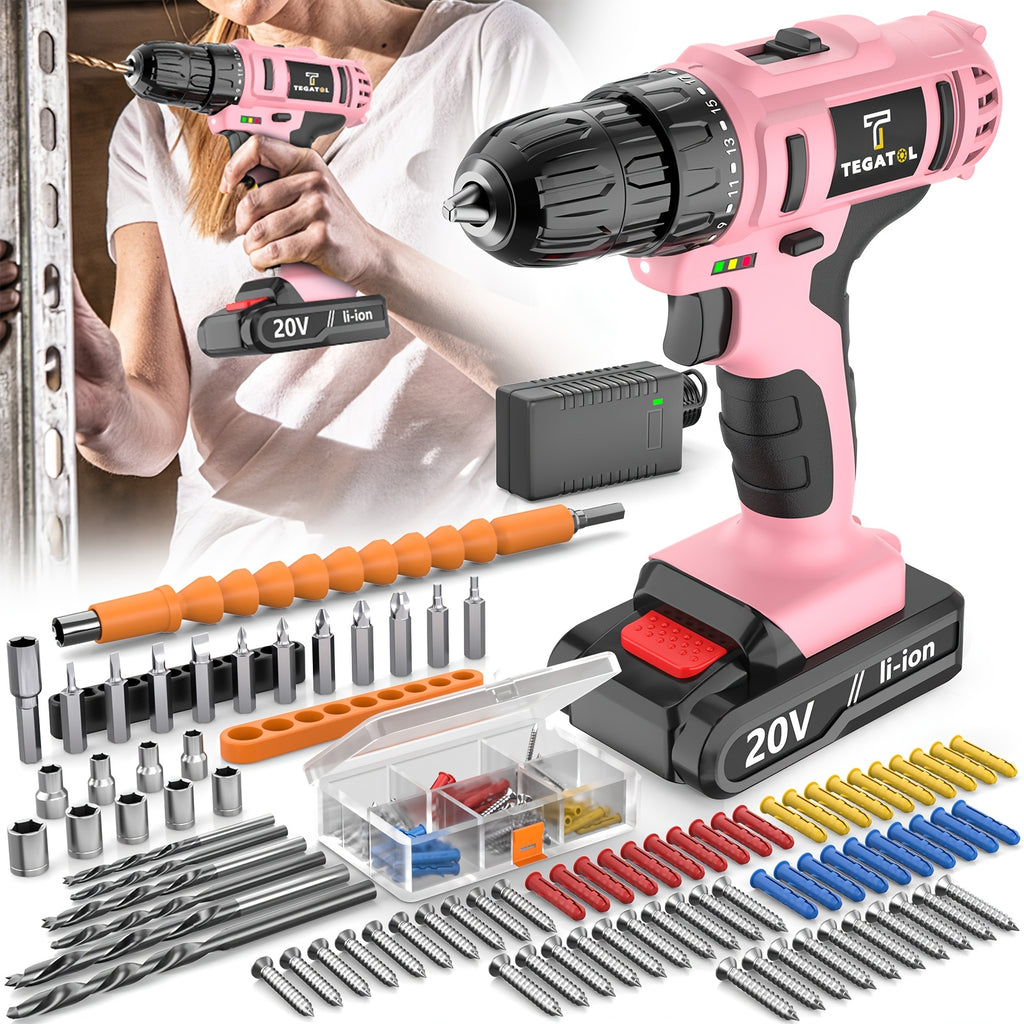 20v 58 136pcs 147pcs cordless impact drill kit 20