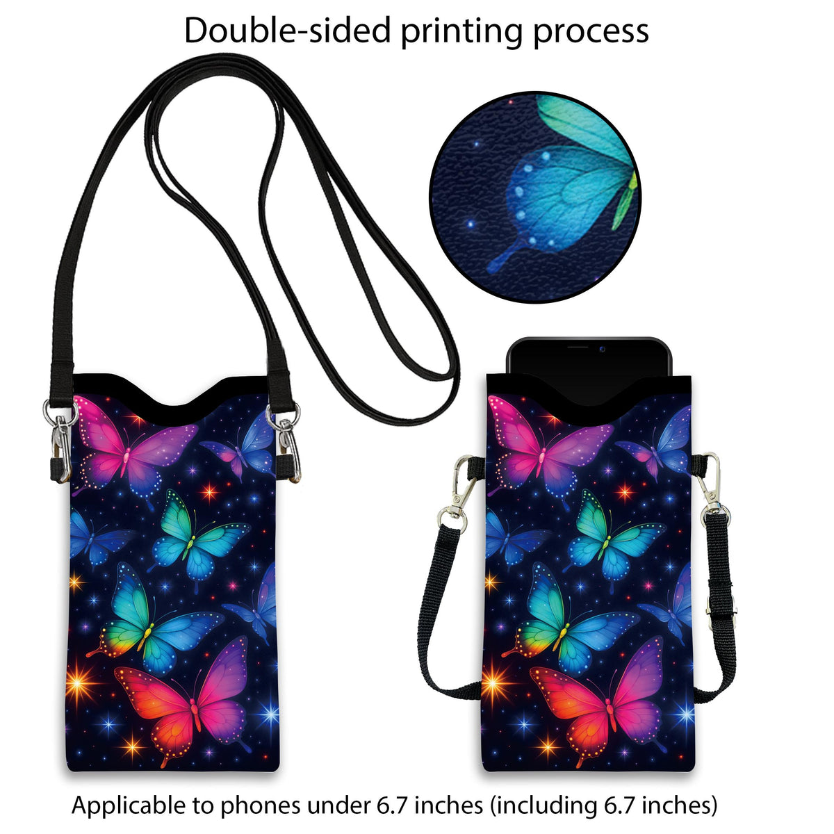 1pc   print phone vibrant 2d flat print sparkling