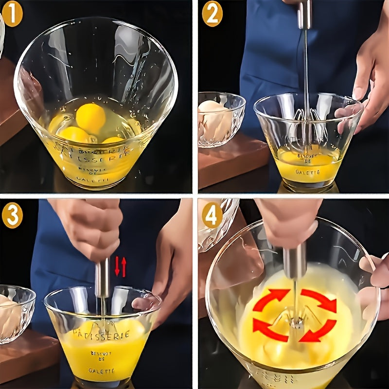 1pc stainless steel multi function whisk milk frother home