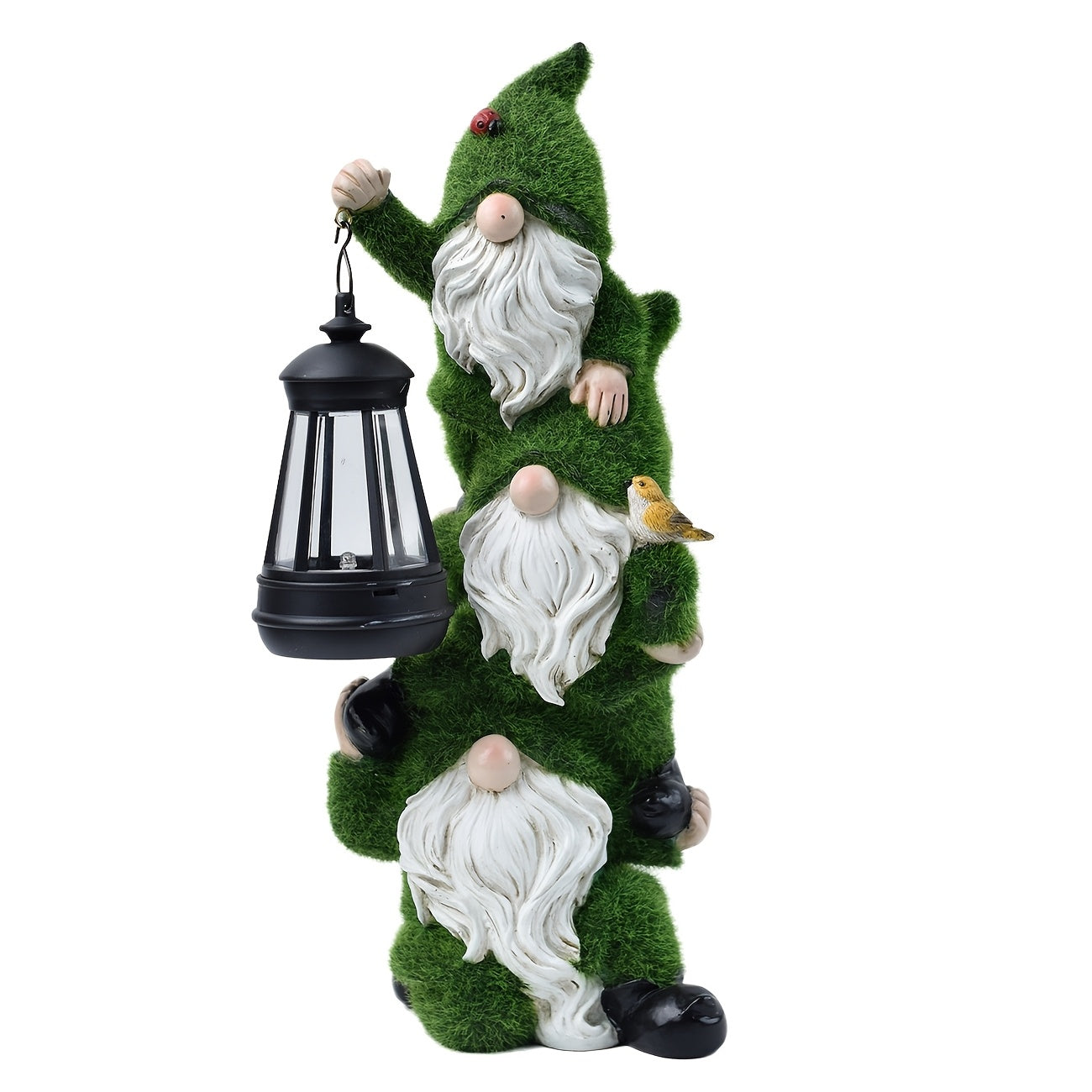 garden statues solar gnomes featuring a resin gnome figurine