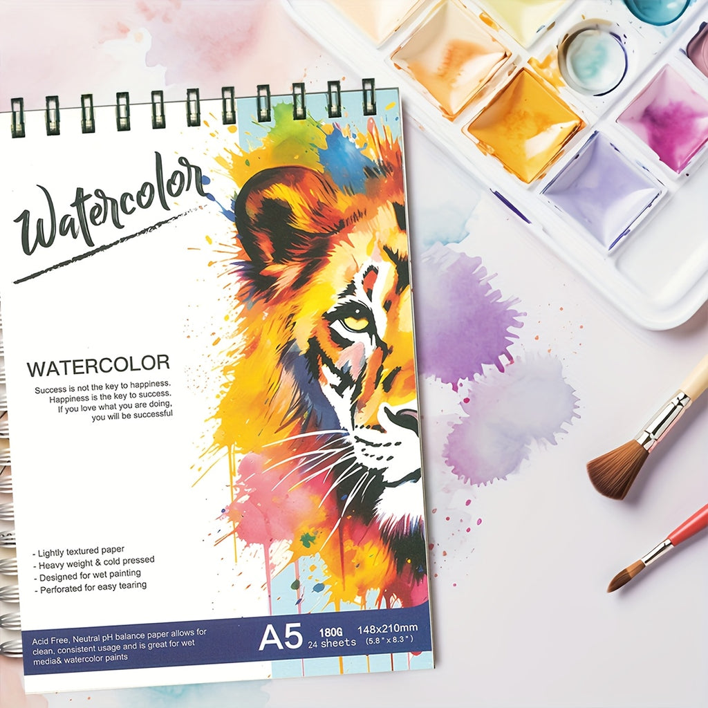 large spiral bound watercolor sketchbook a5 size high