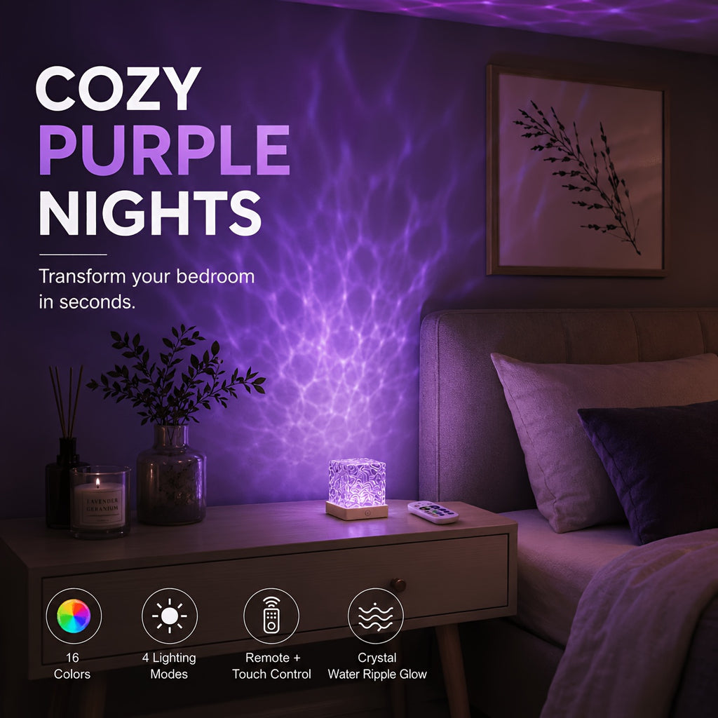 a small lamp exudes a sense luxury 16 color water ripple