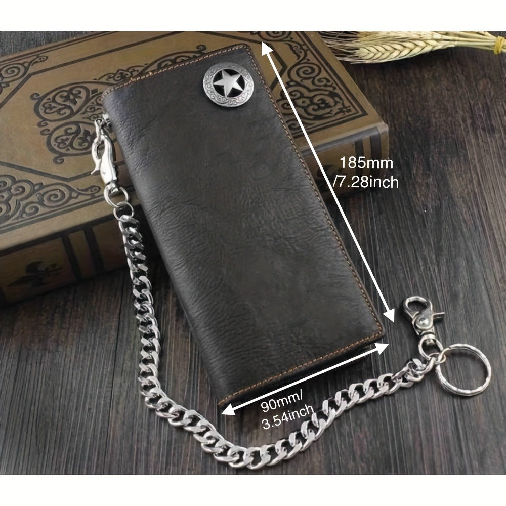 biker rock star   mens card   long black real