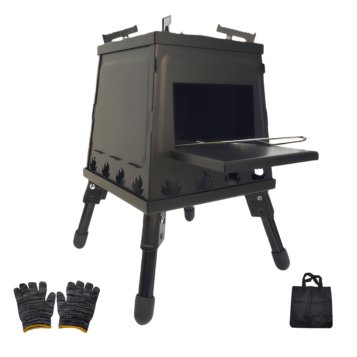 portable wood burning camp stove heavy duty outdoor campfire