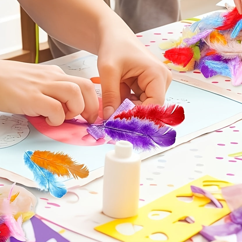 297pcs colorful artificial feathers suitable diy crafts