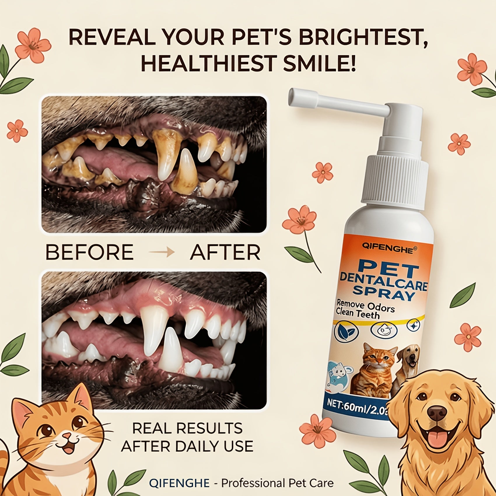 oral spray   pet breath freshener