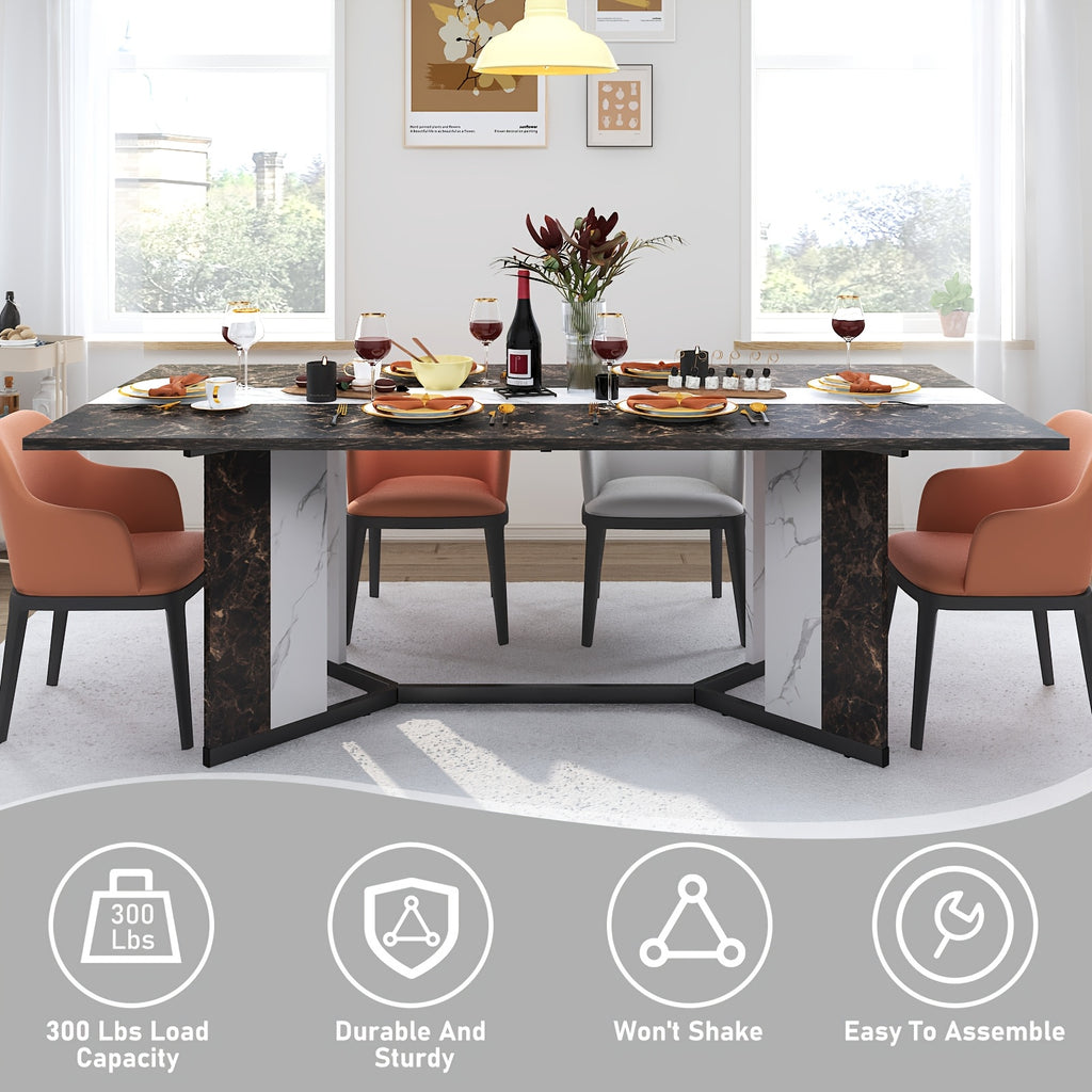 71 rectangle modern dining table office   room
