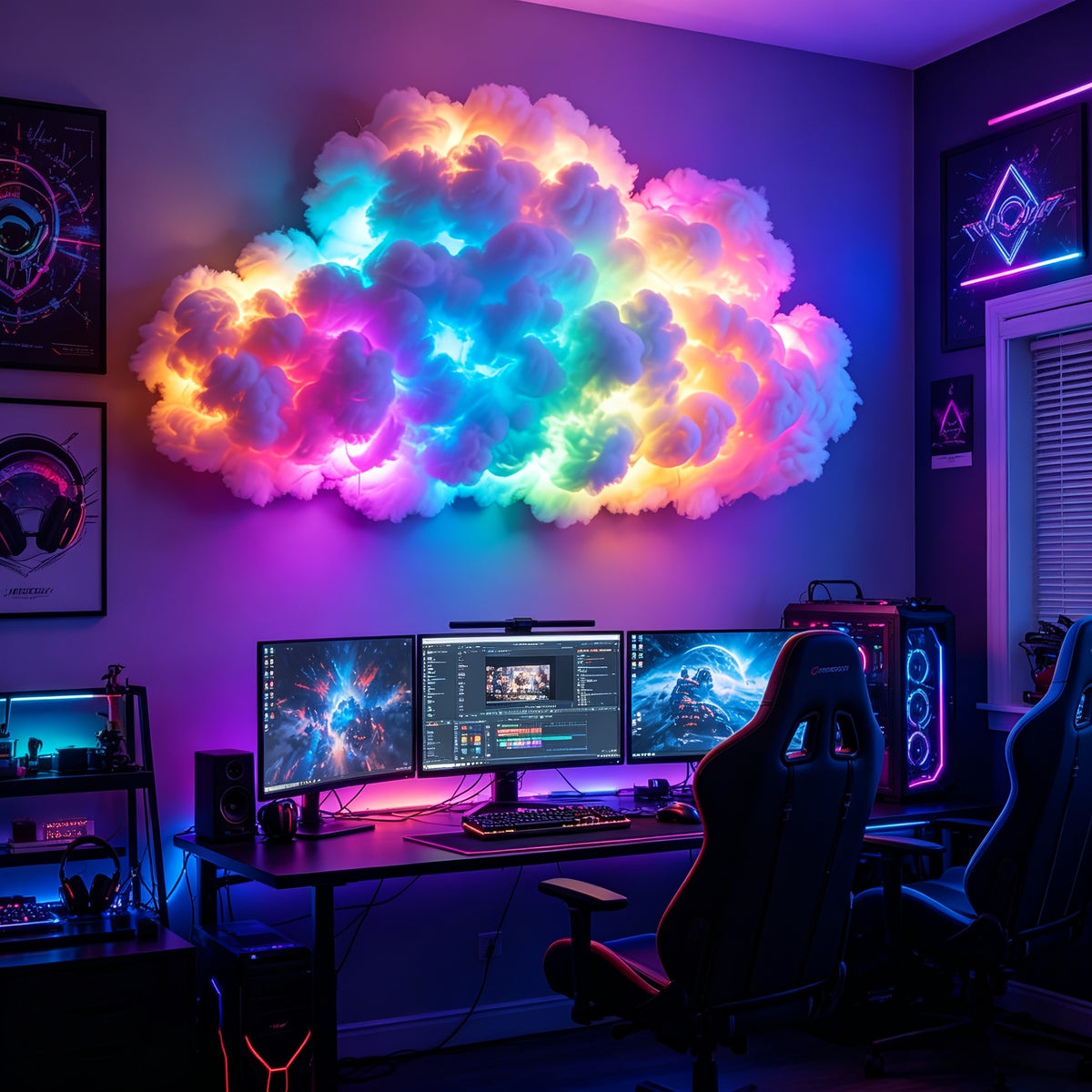 rgb fantasy thundercloud light smart light supports music