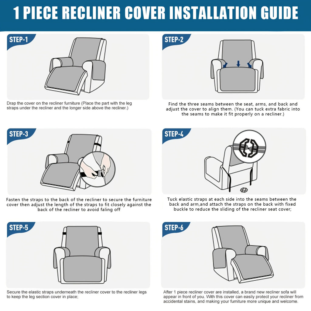 1pc 100 waterproof recliner chair cover non slip recliner