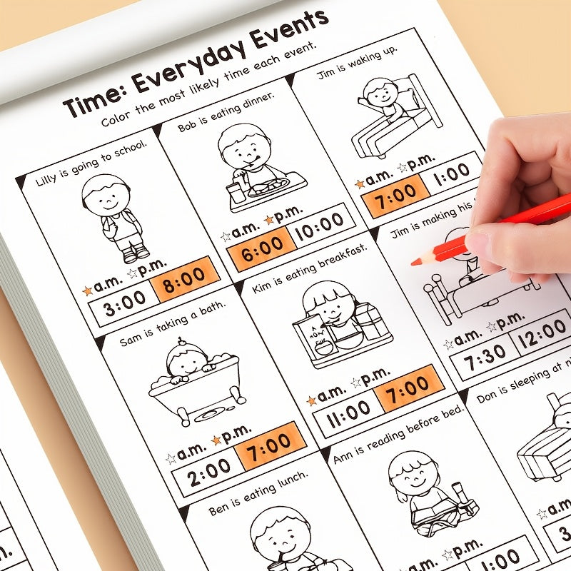 workbook children learn   time suitable homeschooling
