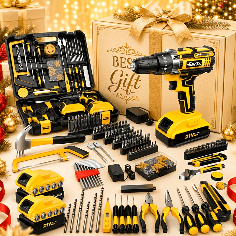2026 21v cordless drill kit tool box fast charging
